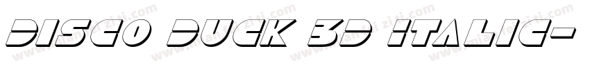 Disco Duck 3D Italic字体转换